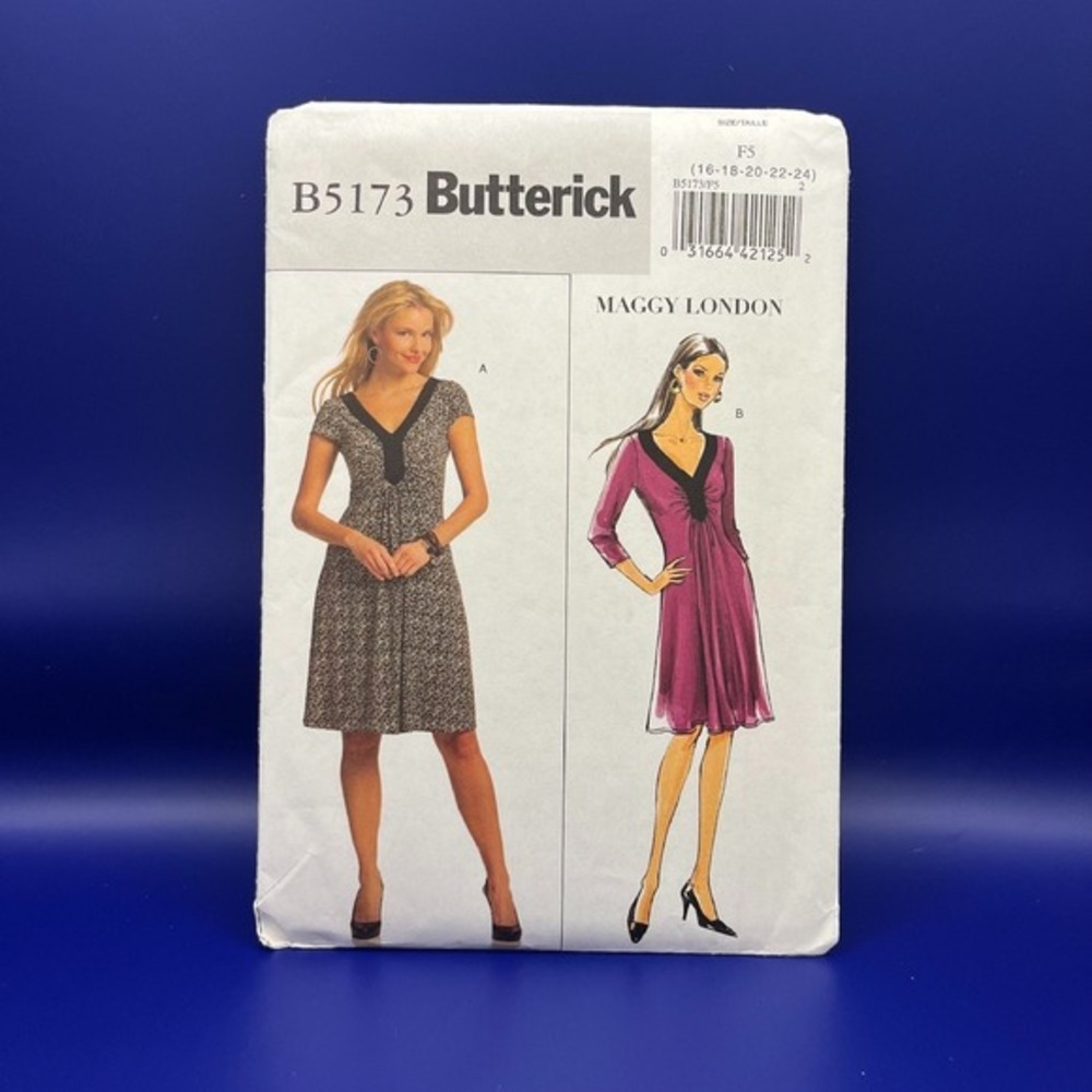 M5173 Butterick Maggy London Dress Sewing Pattern F5 (16-18-20-22-24)‎